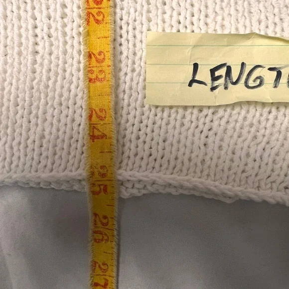 Wooden Ships Paola Buendia Peace Sign American Flag Knit Sweater White S/M 6012 - Picture 6 of 8